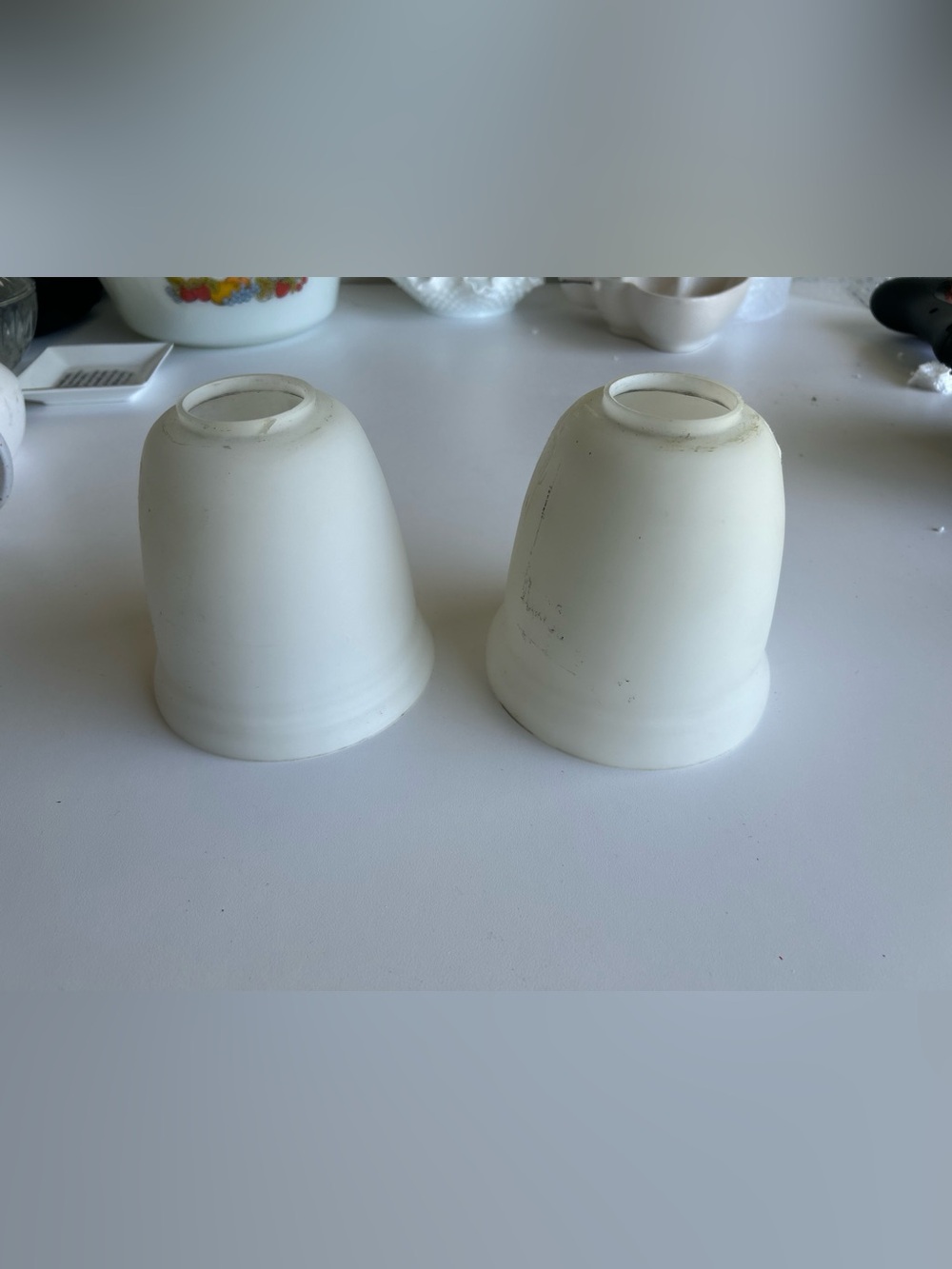 frosted white glass bell light shades